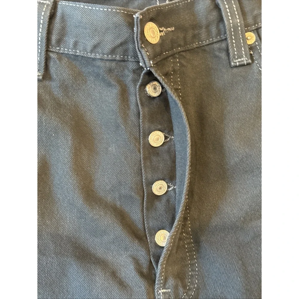 Levis Original 501 Straight Leg Button Fly Men's 38x30 Charcoal